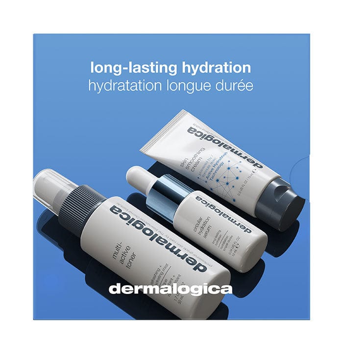 Das Long-Lasting Hydration Hautpflegeset, Vorderseite.