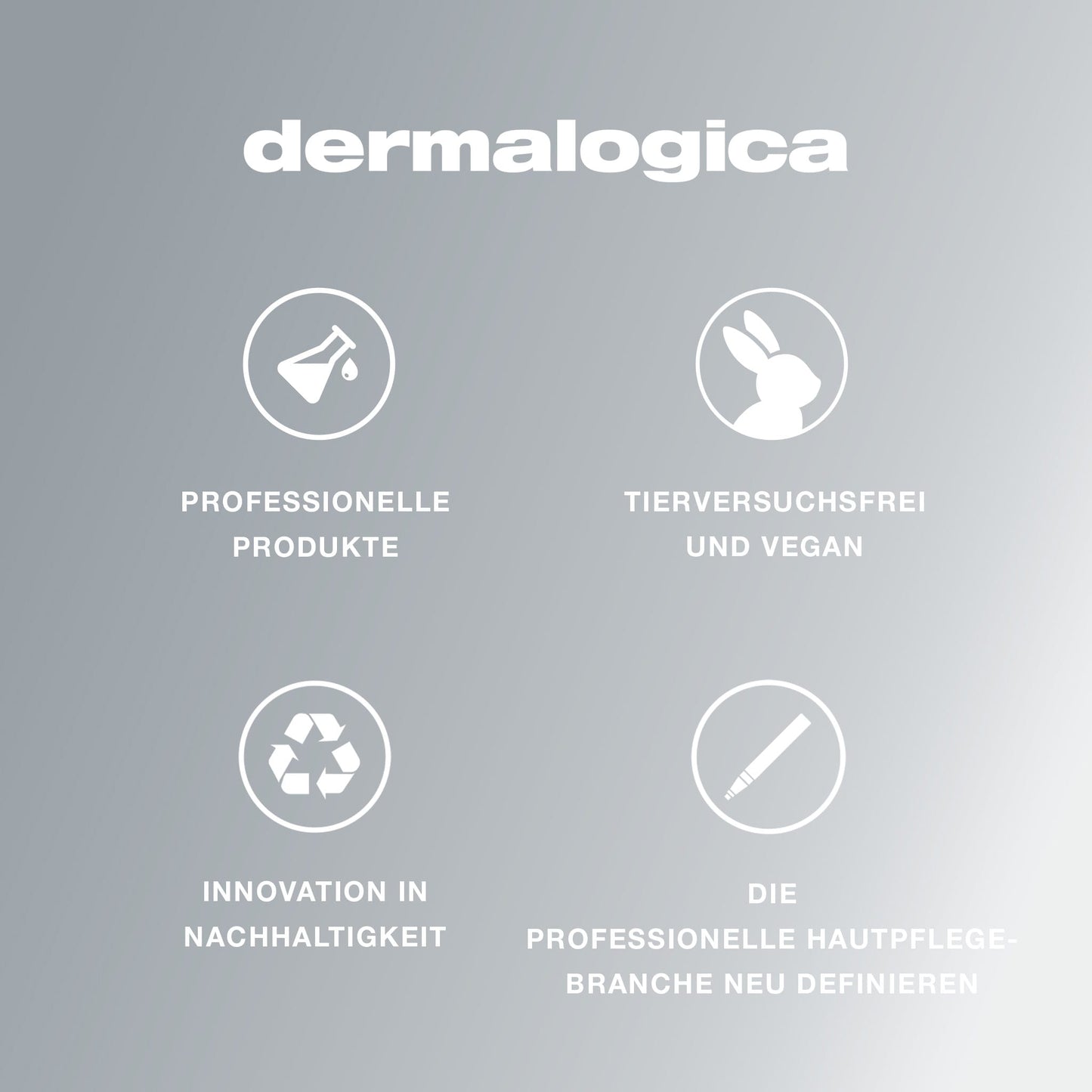 Grafik mit vier Icons zu Phyto Nature Oxygen Cream: Profi-Produkt, tierversuchsfrei & vegan, nachhaltige Innovation und moderne Hautpflege. Highlight: Straffende Feuchtigkeitspflege gegen Hautalterung. Text auf grauem Hintergrund.