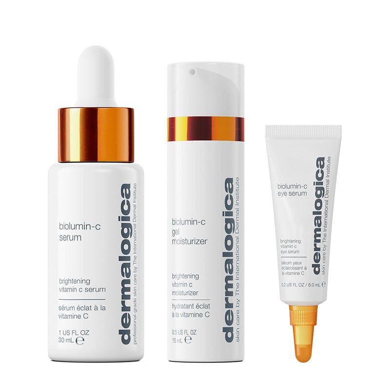 Verbessern Sie Ihr Hautbild mit den kraftvollen Vorteilen von Vitamin C mit dem Brightening Biolumin-C Trio | Vitamin C Pflegeset mit zwei Gratis-Produkten Hautpflegeset.