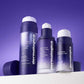Auf violettem Hintergrund werden drei Hautpflegeprodukte von Dermalogica präsentiert: Phyto Nature Firming Serum, Phyto Nature Oxygen Cream und Phyto Nature Lifting Eye Cream, die alle für bemerkenswerte Lifting-Effekte und wirksame Anti-Aging-Vorteile sorgen.