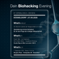 Veranstaltungsplakat für „Dein Biohacking-Abend“ am 07.09.2026 in Düsseldorf – eine Veranstaltung im Rahmen der Reihe „BIOHACKING SKIN LONGEVITY TICKET“ mit dem vollständigen Programm, Angaben zum Veranstaltungsort und Informationen zu Gewinnspielen rund um die Themen Biohacking, Hautgesundheit und die Wissenschaft der Hautlanglebigkeit.