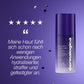 Eine violette Flasche des „The Expert Lift Set“ vor violettem Hintergrund mit einem deutschen Kundenbericht und fünf weißen Sternen darüber, die die innovative „Phyto Nature Trio“-Formel für die Langlebigkeit der Haut und den wirksamen Schutz vor Hautalterung hervorheben.