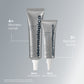 Zwei Tuben MultiVitamin Power Firm (30 ml für 4+ Monate, 15 ml für 2+ Monate) mit straffender Augenpflege und Anti-Aging-Vitaminkomplex auf hellgrauem Hintergrund.
