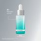 Eine 30-ml-Flasche AGE Bright Clearing Serum, ein Serum für Erwachsene Akne und Alterung, mit Tropfer auf grauem Hintergrund. Der Text zeigt einen Vorrat für mehr als 4 Monate an.