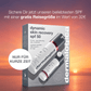 Dynamic Skin Recovery SPF 50 Anti-Aging-Tagespflege – Box und Reisegröße mit dem Aufkleber „Nur für kurze Zeit“ vor einem Sonnenuntergang. Die deutsche Anzeige wirbt für eine kostenlose Reisegröße im Wert von 32 € – optimaler UV-Schutz und Pflege für anspruchsvolle Haut.