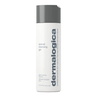 Eine weiße Flasche mit Special Cleansing Gel