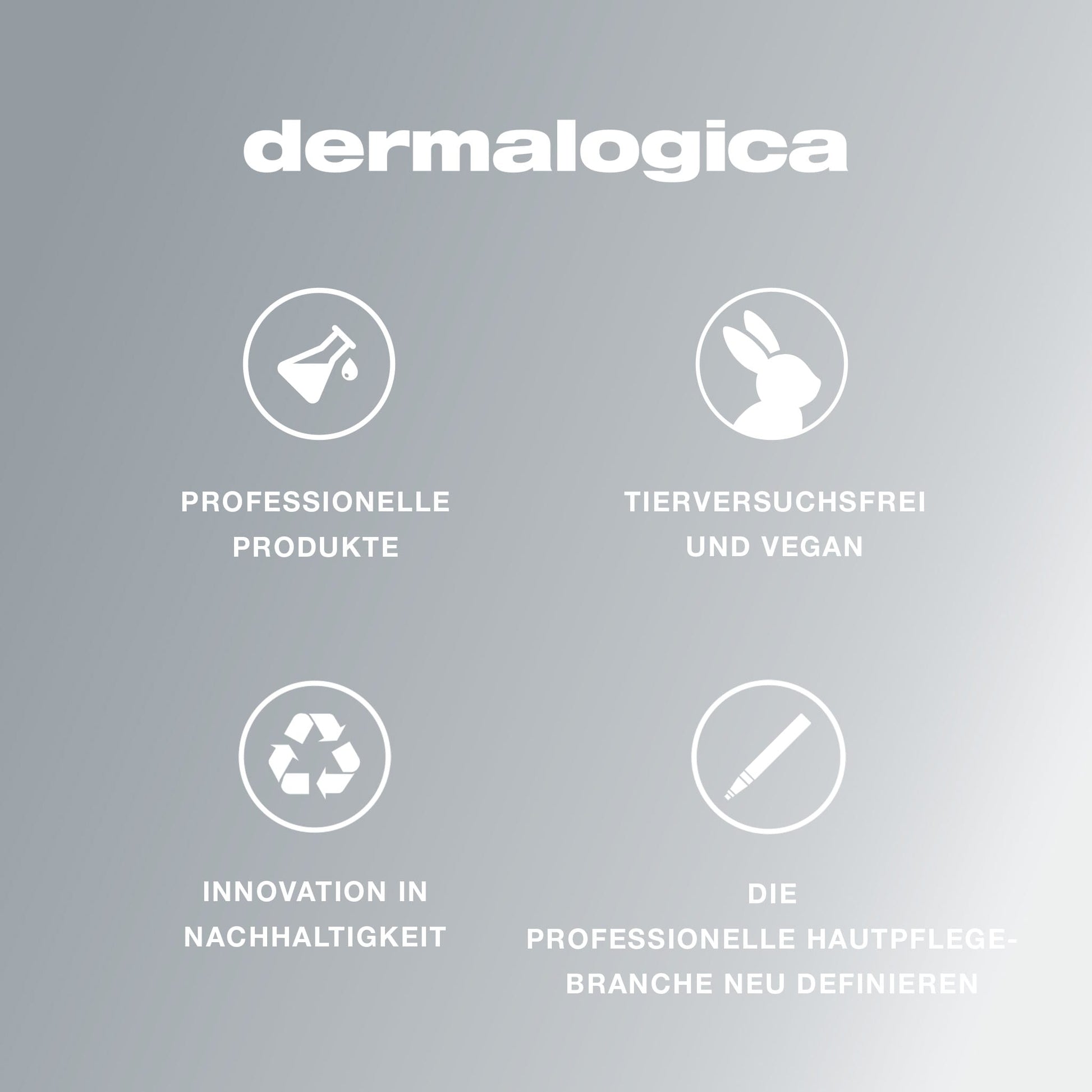 Grafik mit vier Icons zu Phyto Nature Oxygen Cream: Profi-Produkt, tierversuchsfrei & vegan, nachhaltige Innovation und moderne Hautpflege. Highlight: Straffende Feuchtigkeitspflege gegen Hautalterung. Text auf grauem Hintergrund.