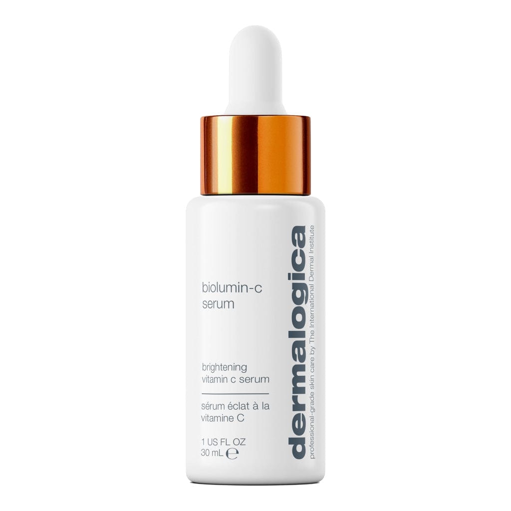 Flasche des BioLumin-C Serums vor einem weißen Hintergrund