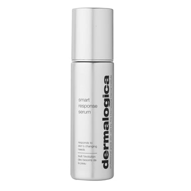 Dermalogica Smart Response Serum in einer silbernen Flasche mit weißer Schrift.