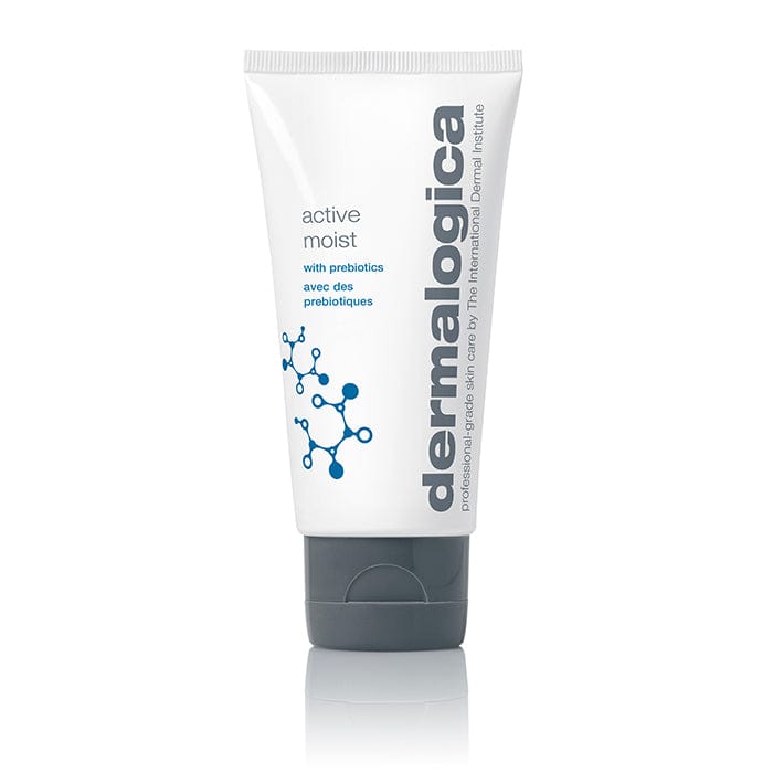 Tube der Dermalogica Active Moist Feuchtigkeitscreme mit Prebiotika.