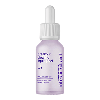 Flasche mit Clear Start Breakout Clearing Liquid Peel Hautpflegeprodukt.