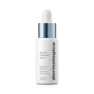 Flasche Dermalogica Circular Hydration Serum auf weißem Hintergrund.