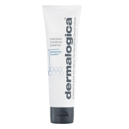 Tube der Dermalogica Intensive Moisture Balance Feuchtigkeitscreme auf weißem Hintergrund.