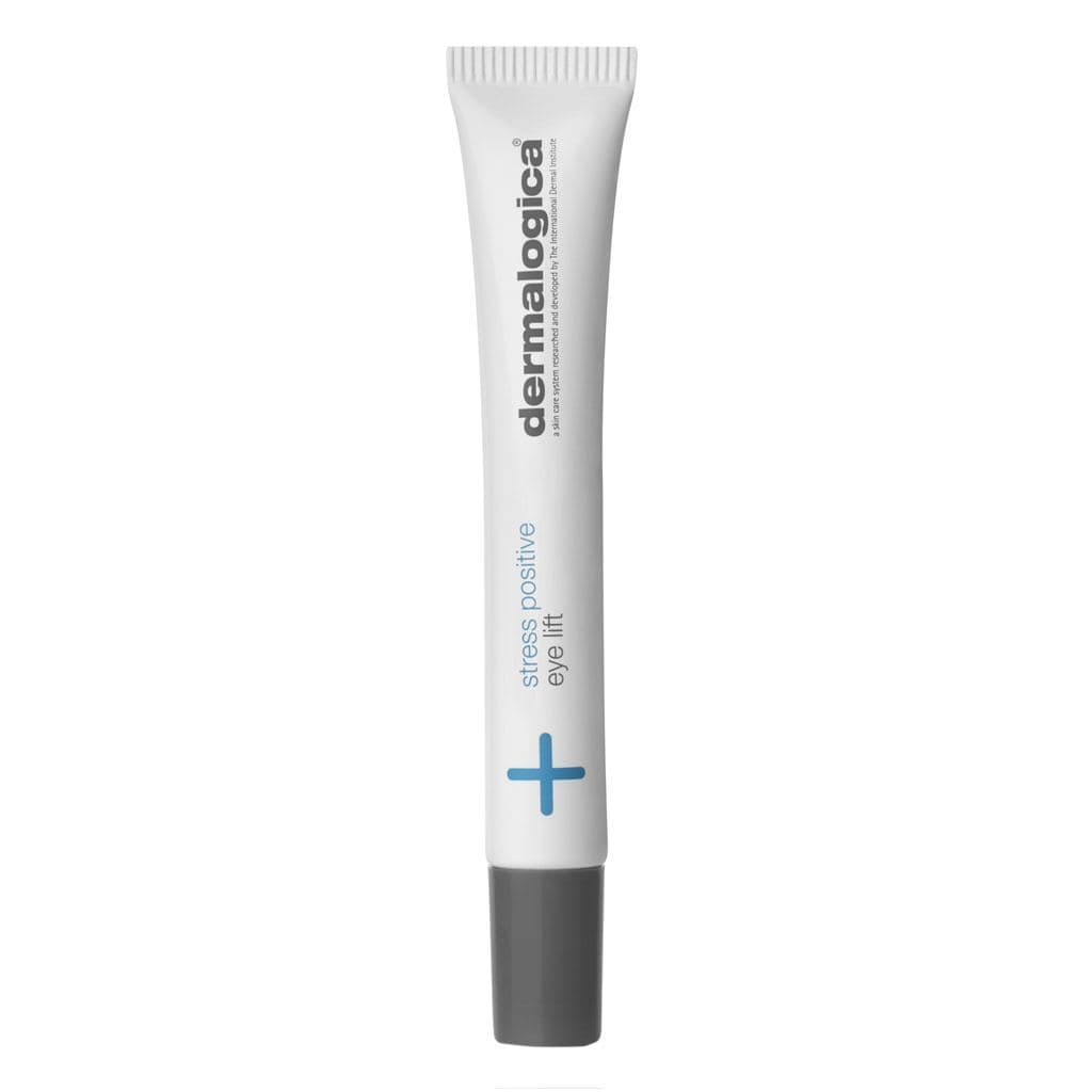 Ein Tube der Hautpflegemarke " Stress Positive Eye Lift".