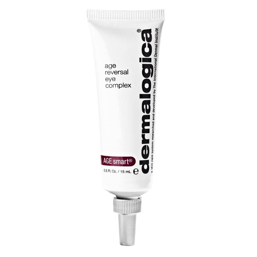 Tube der "Dermalogica Age Reversal Eye Complex" Creme auf weißem Hintergrund.