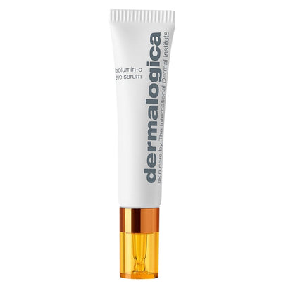 Tube des Dermalogica BioLumin-C Eye Serum auf weißem Hintergrund.