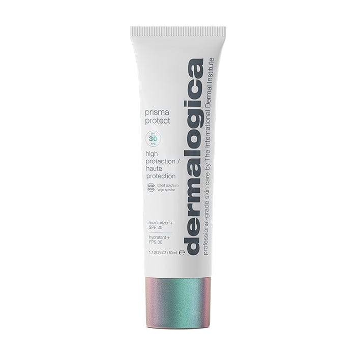 Ein Produktbild von Dermalogica Prisma Protect SPF 30 Feuchtigkeitscreme in einer Tube auf weißem Hintergrund.