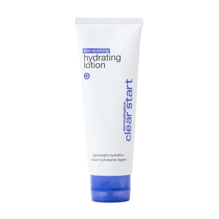 Eine Tube Skin Soothing Hydrating Lotion von Clear Start Dermalogica auf weißem Hintergrund.